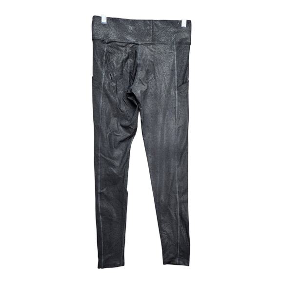 Victoria's Secret PINK Ultimate Womens SMALL Black Sparkle Leggings Pockets Yoga - Picture 3 of 8